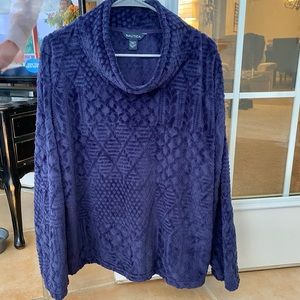 Nautica Blue Cowl-Neck super soft pullover